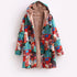 BEDRUCKTE DAMEN FLEECEJACKE MIT KAPUZE